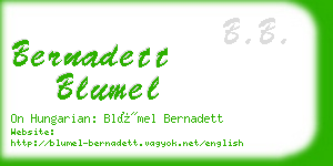 bernadett blumel business card